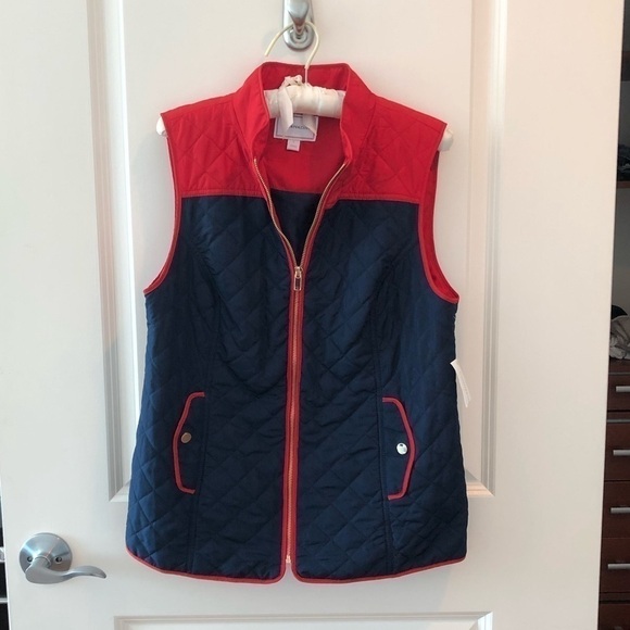 NWT Charter Club Color blocked Quilted Vest Size S - Picture 4 of 16